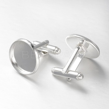 Brass Cuff Button X-KK-E062-S-1