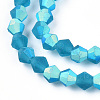 Imitate Austrian Crystal Bicone Frosted Glass Beads Strands EGLA-A039-T6mm-MB-M-4