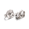 Rhodium Plated 925 Sterling Silver Ear Nuts STER-E041-11B-2