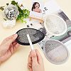 3Pcs 3 Colors Linen Teardrop Fascinator Hat Base for Millinery AJEW-CA0002-77-3