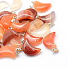 Moon Dyed Natural Agate Pendants G-Q369-13-1