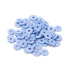 Flat Round Handmade Polymer Clay Beads CLAY-R067-8.0mm-32-4