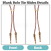 60Pcs Brass Bolo Tie Slide Clasp KK-DC0004-14-5