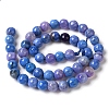 Dyed & Heated Natural Fire Crackle Agate Beads Strands G-P539-B01-03-3
