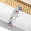 Chips Natural Fluorite Beaded Stretch Bracelets BJEW-JB01826-01-8