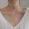 Rhombus Hollow Diamond 304 Stainless Steel Choker Necklaces FS-WGEDF7A-01-1