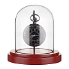 Transparent Glass Shade with Wood Base Watch Display Stand ODIS-WH0038-138-1