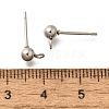 201 Stainless Steel Stud Earring Findings STAS-R156-01P-05-2
