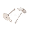 Brass Stud Earring Findings KK-K225-02A-P-2