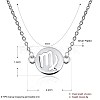 Fashion Brass Constellation/Zodiac Sign Pendant Necklaces NJEW-BB20154-6
