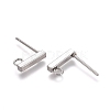 Non-Tarnish 304 Stainless Ear Stud Components STAS-M274-012B-P-1