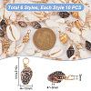 60Pcs 6 Styles Natural Mixed Shell Pendants PALLOY-AB00109-2