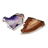 Natural Agate Dyed Nuggets Connector Charms G-Q016-01-2