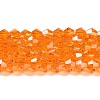 Transparent Electroplate Glass Beads Strands EGLA-A039-T4mm-B23-1