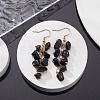 Natural Obsidian Chips Dangle Earrings EJEW-JE05266-04-3