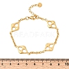 304 Stainless Steel Link Bracelets for Women BJEW-G784-01G-01-5