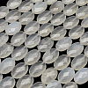Faceted Oval Natural Quartz Crystal Beads Strands X-G-R303-01-1