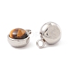 Natural Tiger Eye Charms G-K325-01P-01-3