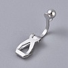 Brass Clip-on Earring Findings. with Loop KK-WH0033-64P-2