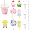 SUNNYCLUE DIY Imitation Food Key Chain Making Kit DIY-SC0018-32-1