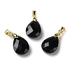 Natural Obsidian Pendants G-Q005-02G-01-1