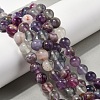 Natural Purple Fluorite Beads Strands G-G184-A01-01-2