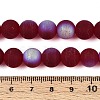 Frosted Transparent Glass Beads Strands GLAA-T032-T10mm-MBB20-4