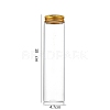 Column Glass Screw Top Bead Storage Tubes CON-WH0086-094I-02-1