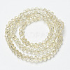 Electroplate Transparent Glass Beads Strands EGLA-A034-T3mm-H03-2