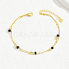 Gold Plated Brass Beads Anklets YN6291-2-1