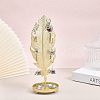 Iron Earring Display Stands with Round Tray EDIS-WH0016-018A-4