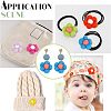 14Pcs 7 Colors Wool Needle Felting Flower Crafts DIY-FG0003-06-6