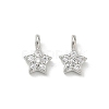 Brass Micro Pave Clear Cubic Zirconia Charms CU-CBA9FFD-04P-1