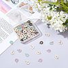 100Pcs 5 Colors Light Gold Plated Alloy Enamel Pendants ENAM-NB0001-46-4