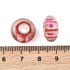 Lampwork & Brass Core European Beads LAMP-P019-01P-05-3