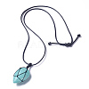 Natural & Synthetic Mixed Stone Beaded Pendant Necklaces NJEW-G324-B-2