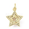 Brass Cubic Zirconia Charms X-ZIRC-C022-07G-2