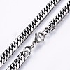 Men's 304 Stainless Steel Curb Chain Necklaces NJEW-O102-04AS-2