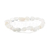 Natural Rainbow Moonstone Nuggets Beads Stretch Bracelet for Her BJEW-JB06951-09-1