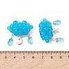 2Pcs 2 Styles Glass Bead & 304 Stainless Steel & 201 Stainless Steel Pendants PALLOY-MZ01307-02-3