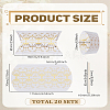 20 Sets Hot Stamping Pillow Cardboard Paper Printed Candy Boxes CON-LP0001-08-2