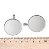 304 Stainless Steel Pendant Cabochon Settings STAS-L282-010P-10-3