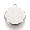 Non-Tarnish 304 Stainless Steel Pendant Cabochon Settings X-STAS-K202-03E-P-2