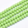 Faceted Rondelle Glass Beads Strands X-GLAA-I033-6mm-34-1