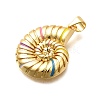 Brass Enamel Pendants KK-C087-27G-2