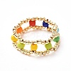 Glass Seed Beads Rings for Teen Girl Women RJEW-TA00009-1