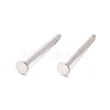925 Sterling Silver Flat Pad  Stud Earring Findings STER-K167-045A-S-1
