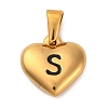 304 Stainless Steel Pendants STAS-P278-01S-G-1-1