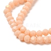 Electroplate Opaque Solid Color Glass Beads Strands EGLA-A034-P4mm-L19-3