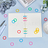 250Pcs 5 Colors Plastic Loose Leaf Book Binder Rings KY-OC0001-49-4